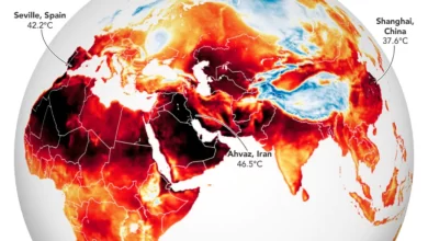 Photo of Earth Map กำลังเปลี่ยนแปลงคลื่นความร้อนและไฟแผดเผายุโรป แอฟริกา และเอเชีย |  สภาพแผ่นดินที่ย่ำแย่เช่นนี้!  จากสีน้ำเงินเป็น ‘สีแดง’ ใน 46 ปี;  การเปิดเผยที่น่าแปลกใจในแผนที่ของนาซ่า